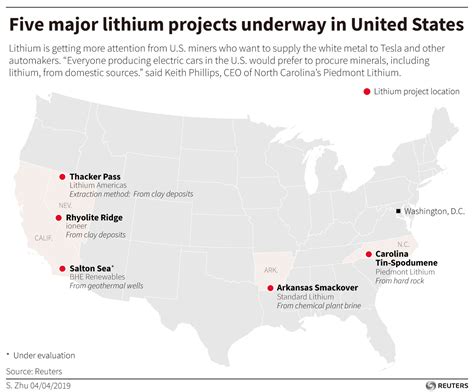 Lithium Deposits Map USA | Printable Map Of USA