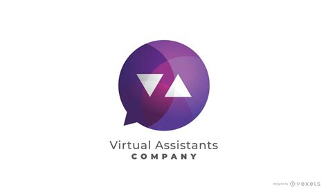 Bubble Icon Virtual Assistant Logo Design Vector Download