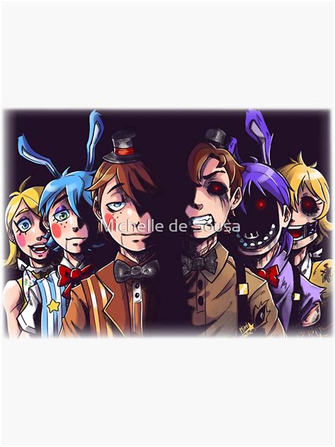 "FNAF Human animatronics" Sticker by Michelle de Sousa | Redbubble