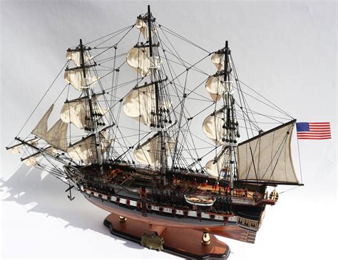 USS Constitution Tall Ship Fully Assembled Wooden Ship Model - Quality ...