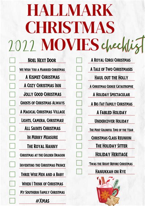 Hallmark Movie Checklist Printable Web Printable List Of All Hallmark ...