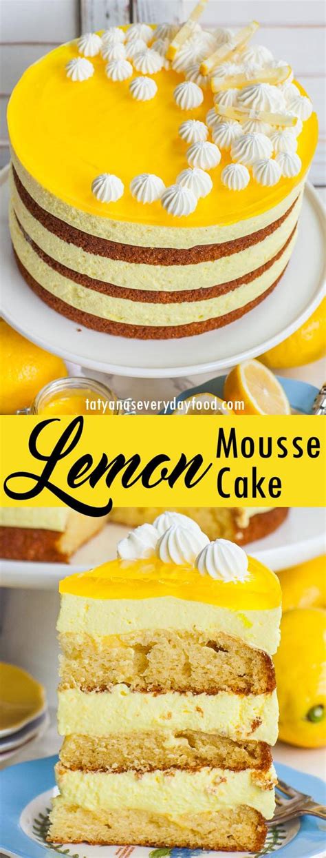 Lemon Mousse Cake Recipe (video) - Tatyanas Everyday Food