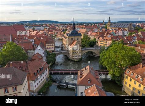 aerial view of Bamberg old town Stock Photo - Alamy