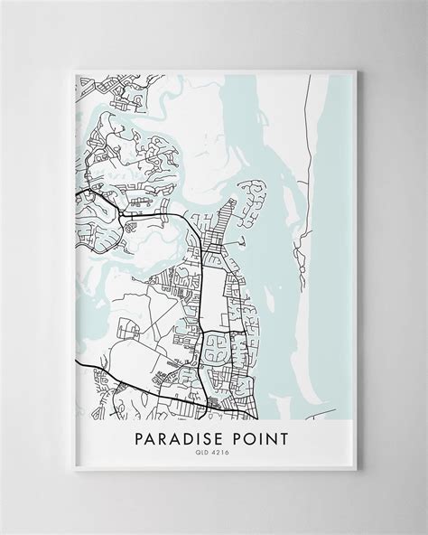 Gold Coast – Paradise Point Map Print - Chelsea Chelsea