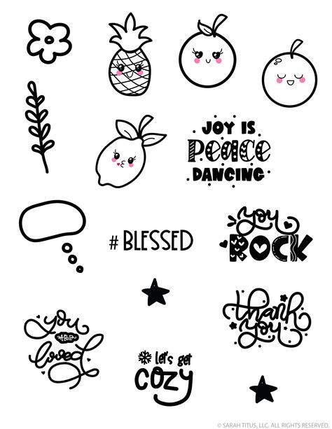 Printable Blank Stickers