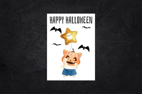 Printable Halloween Greeting Card for Kids Digital Download | Etsy