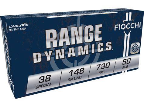 Fiocchi Range Dynamics 38 Special Ammo 148 Grain Wadcutter Case of