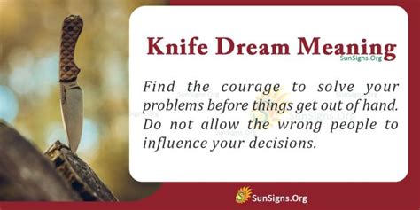 Knife Dream Symbol- Meaning, Interpretation and Symbolism - SunSigns.Org