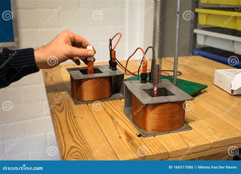 Physics Induction Experiment with Magnet, Copper Coil and Electric ...