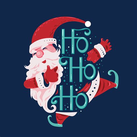 Ho Ho Ho Santa Claus 686753 Vector Art at Vecteezy