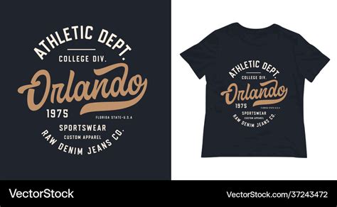 Orlando varsity style t shirt design Royalty Free Vector