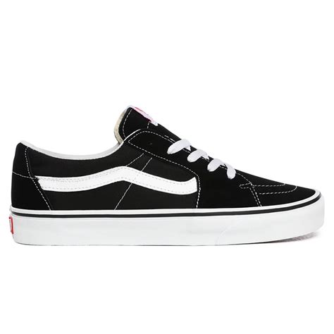 VANS “SK8-Low” black-True white low top skate shoes