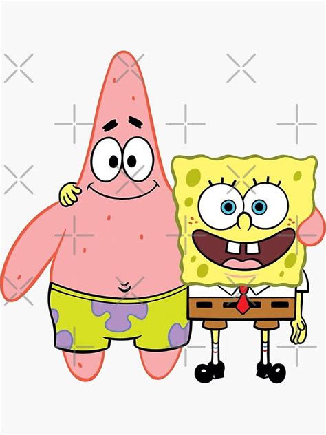 "Spongebob and Patrick bff" Sticker for Sale by linesbylily | Redbubble