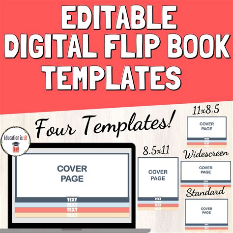 Editable Digital Flipbook Templates - Education is Lit