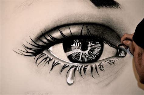 Realistic Crying Eye Drawing | Eye See A Past - by Casey Neal | eyeball ...