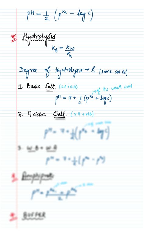 SOLUTION: Ionic equilibrium formulas - Studypool