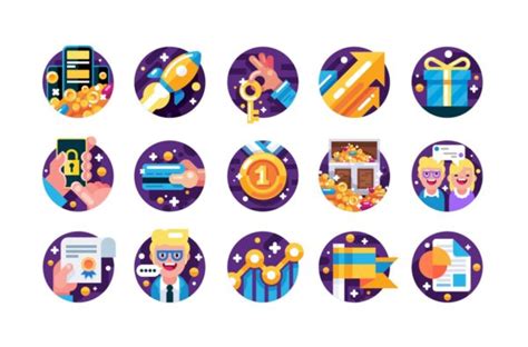 Flat Design Flat Design Business Icons Set Illustration – Custom ...