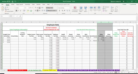 Microsoft Excel Payroll Template ~ Excel Templates