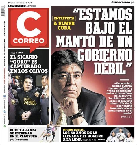 Periódico Diario Correo (Perú). Periódicos de Perú. Edición de domingo ...