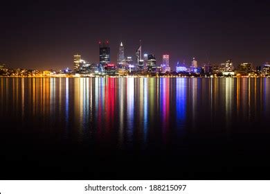 Perth City Skyline Night Stock Photo 188215097 | Shutterstock