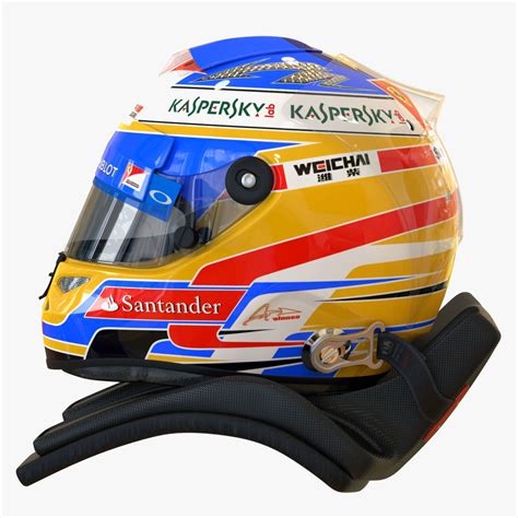 Fernando Alonso 2014 style Racing helmet 3D | CGTrader