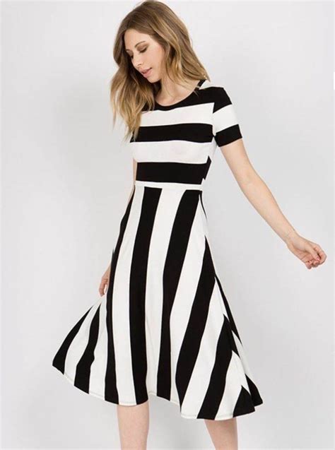 Black And White Striped Dresses