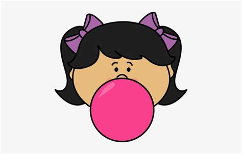 Download Girl Blowing Bubblegum Bubble Clip Art - Blowing Bubble Gum ...