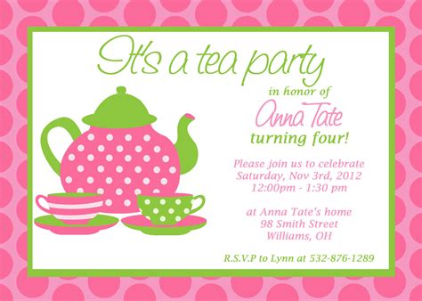 Princess Tea party Birthday Invitations | DolanPedia Invitations Ideas