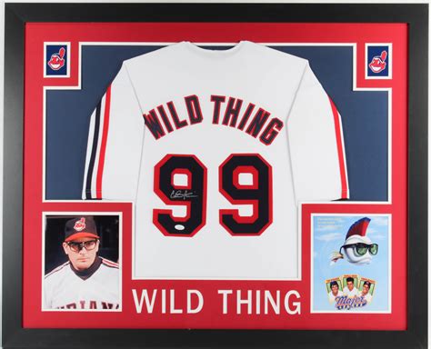 Charlie Sheen Signed Major League "Wild Thing" Indians 35x43 Custom ...