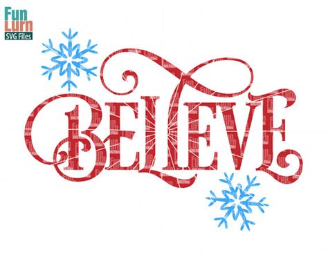 Believe SVG, Believe, Christmas, Word Art, Clipart, Christmas Spirit ...