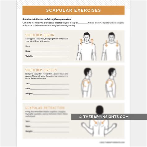 Scapular Exercises – Adult and pediatric printable resources for speech ...