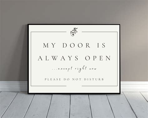 My Door is Always Open Home Office Decor for Men Virtual | Etsy in 2021 ...