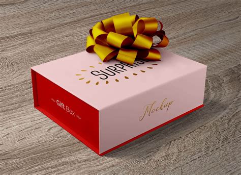 Free Gift Packaging Box Mockup PSD - Good Mockups