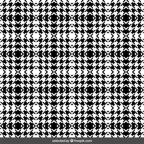 Free Vector | Black and white houndstooth pattern