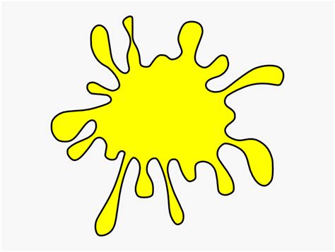 Yellow Paint Splat Clipart, HD Png Download - kindpng