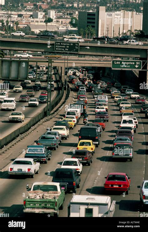 traffic in los angeles traffic, usa Stock Photo - Alamy