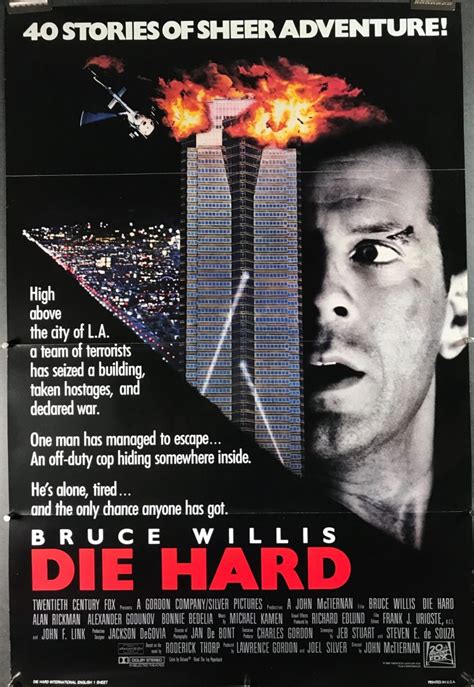 DIE HARD, Original Vintage Bruce Willis Action Movie Poster - Original ...