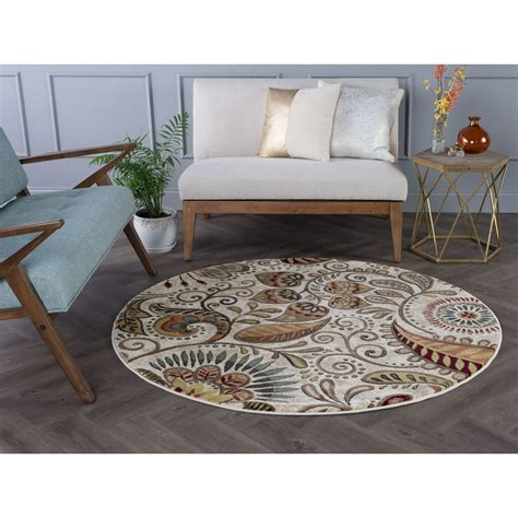 Bliss Rugs Giada Contemporary Indoor Round Area Rug - Walmart.com ...