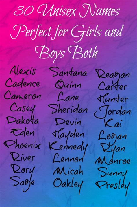 30 Unisex Names - The Name Pond