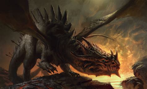 Fond d'écran : dragon, Feu, Art fantastique, DeviantArt 2000x1213 ...