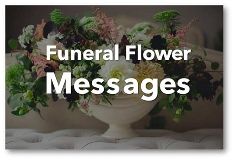 Condolence Message For Funeral Flowers