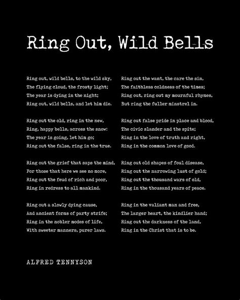 Ring Out, Wild Bells - Alfred, Lord Tennyson Poem - Literature ...