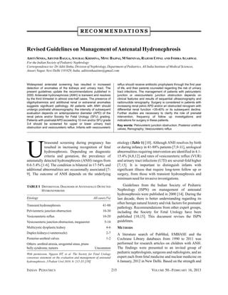 Revised guidelines for management of antenatal hydronephrosis feb 2013 ...