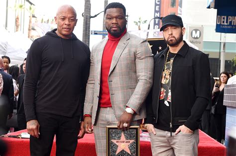 50 Cent Receives Star on Hollywood Walk of Fame Alongside Eminem & Dr ...