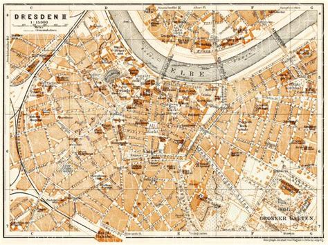 Old map of Dresden Center in 1906. Buy vintage map replica poster print ...