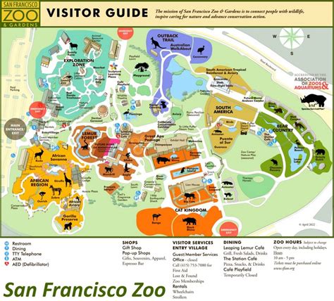 San Francisco Zoo Map - Ontheworldmap.com