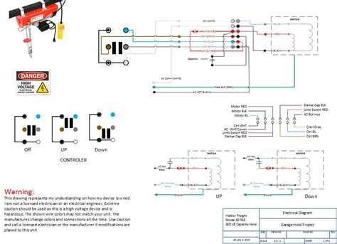 Harbor Freight 62768 Hoist | Electric hoists, Electrical wiring diagram ...