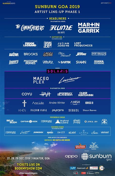 Sunburn Festival 2019 Phase 1 lineup : r/EDM