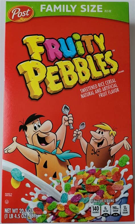 NEW POST FAMILY SIZE FRUITY PEBBLES CEREAL 19.5 OZ BOX | eBay