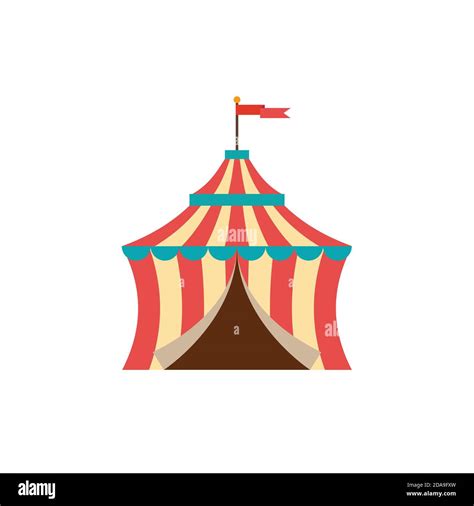 Circus tent vector illustration. funfair carnival in flat style Stock ...